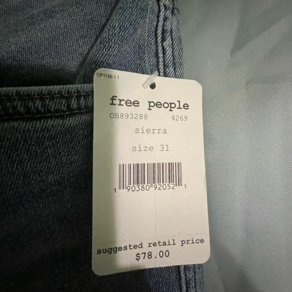 Free People We The Free Raw High Rise Jegging Sierra Slim Fit Comfy Denim Jeans - Picture 9 of 9